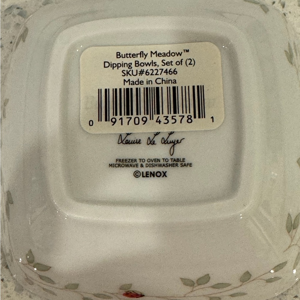 NWT Lenox Butterfly Meadow Dipping Bowls - Set of 2 - Picture 5 of 8